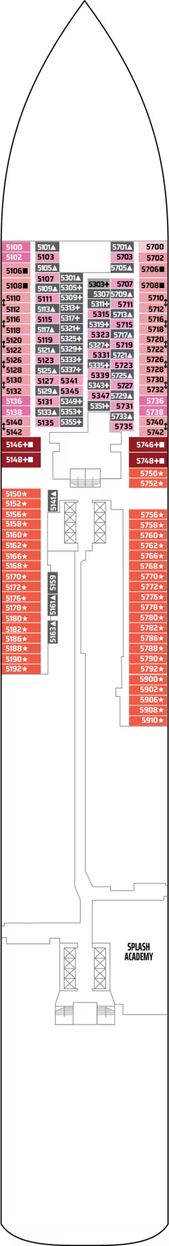 Plano do convés: Deck 5